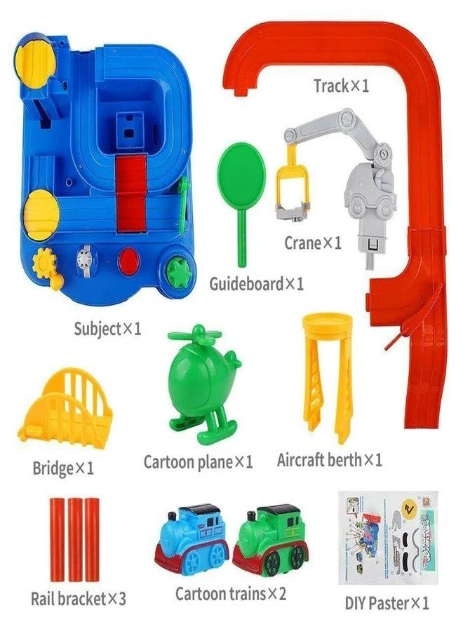 Black Foru Train Track Racer Playset ? Toddler Rail Train Puzzle & City Rescue Game for 3-4 Year Olds - Image 3